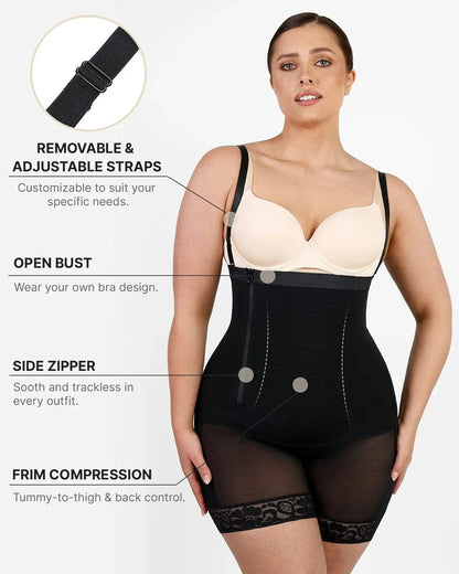 Plus Curve Side Zipper Short