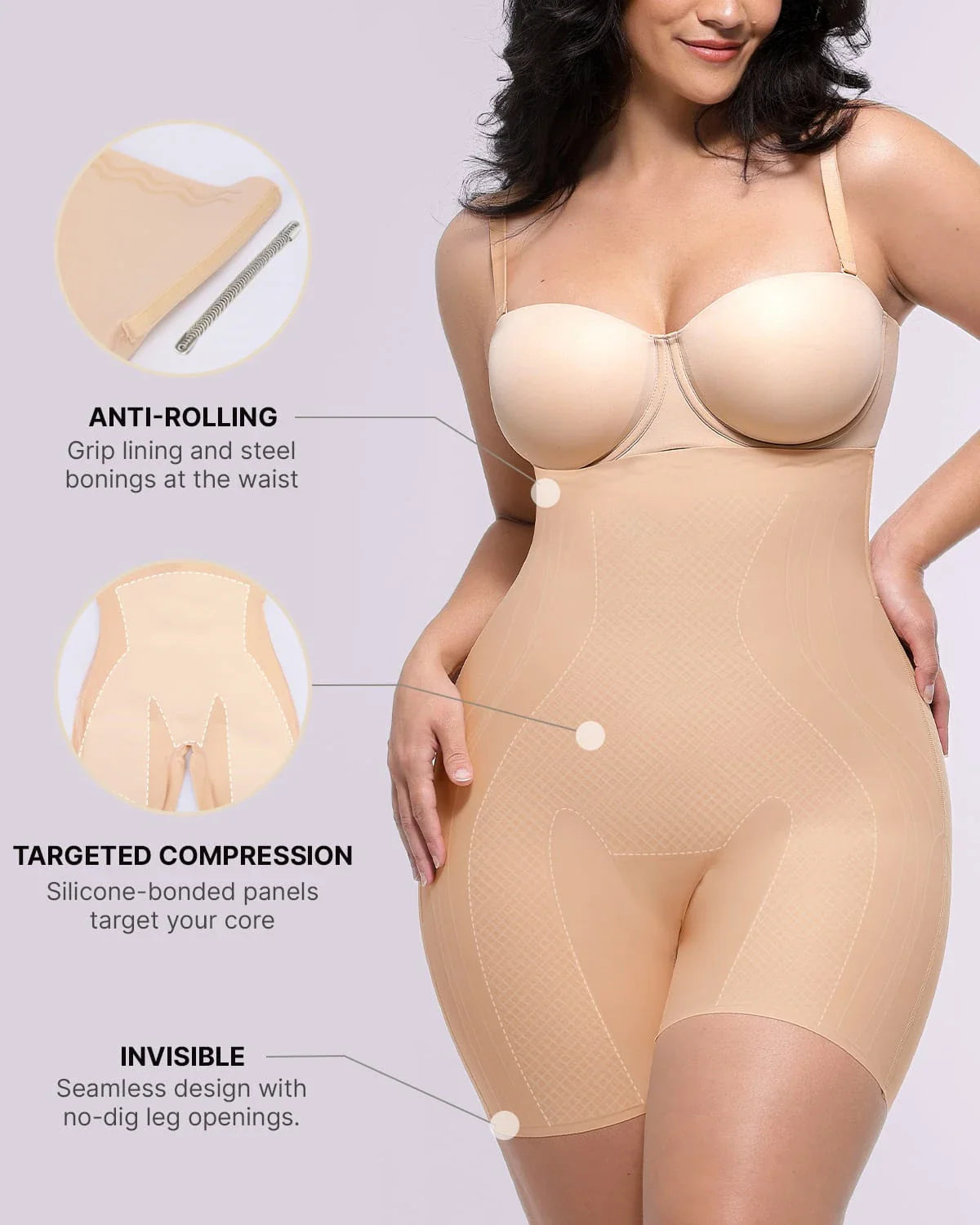 Cream Touch™ Tummy Control Flawless Smoothing Mid Thigh Short