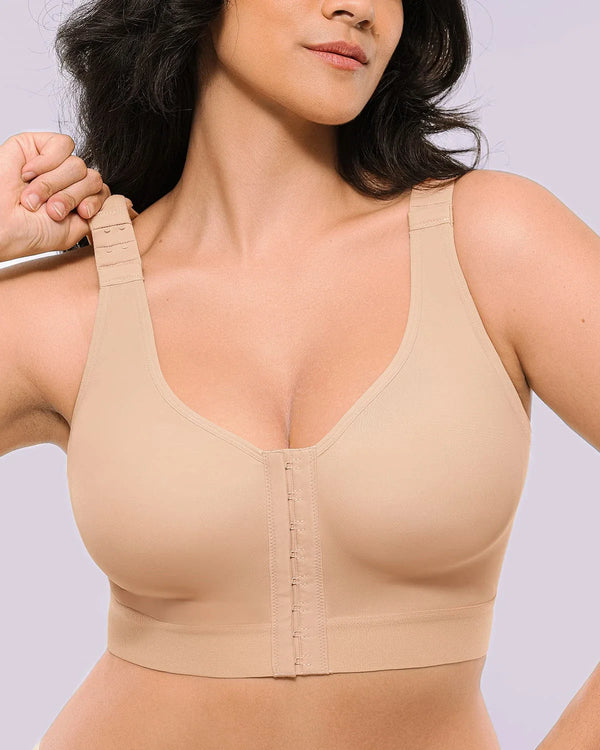 Unlined Wireless Back Support Bra + Brief