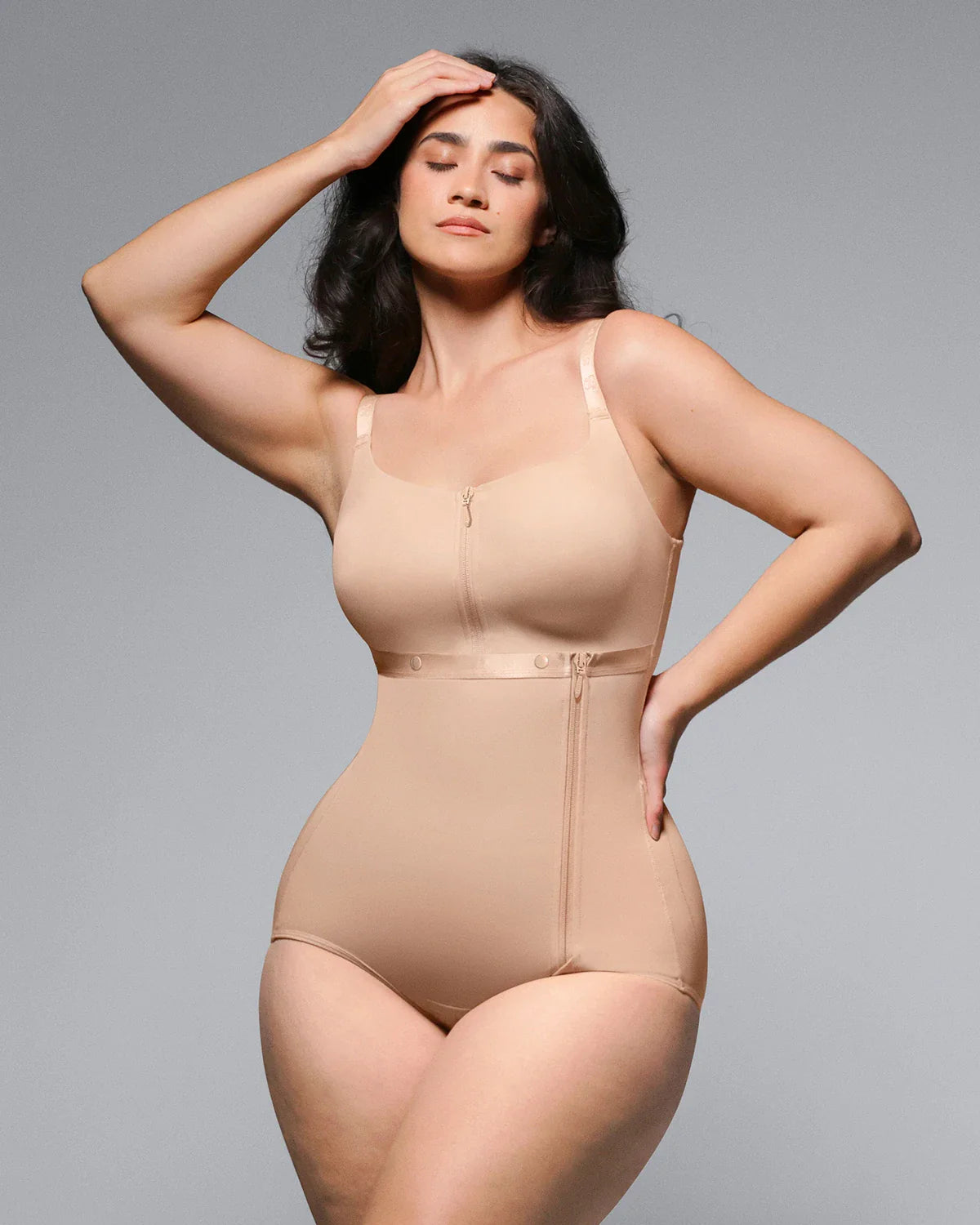 Built-in Tummy Control Cincher Brief Bodysuit