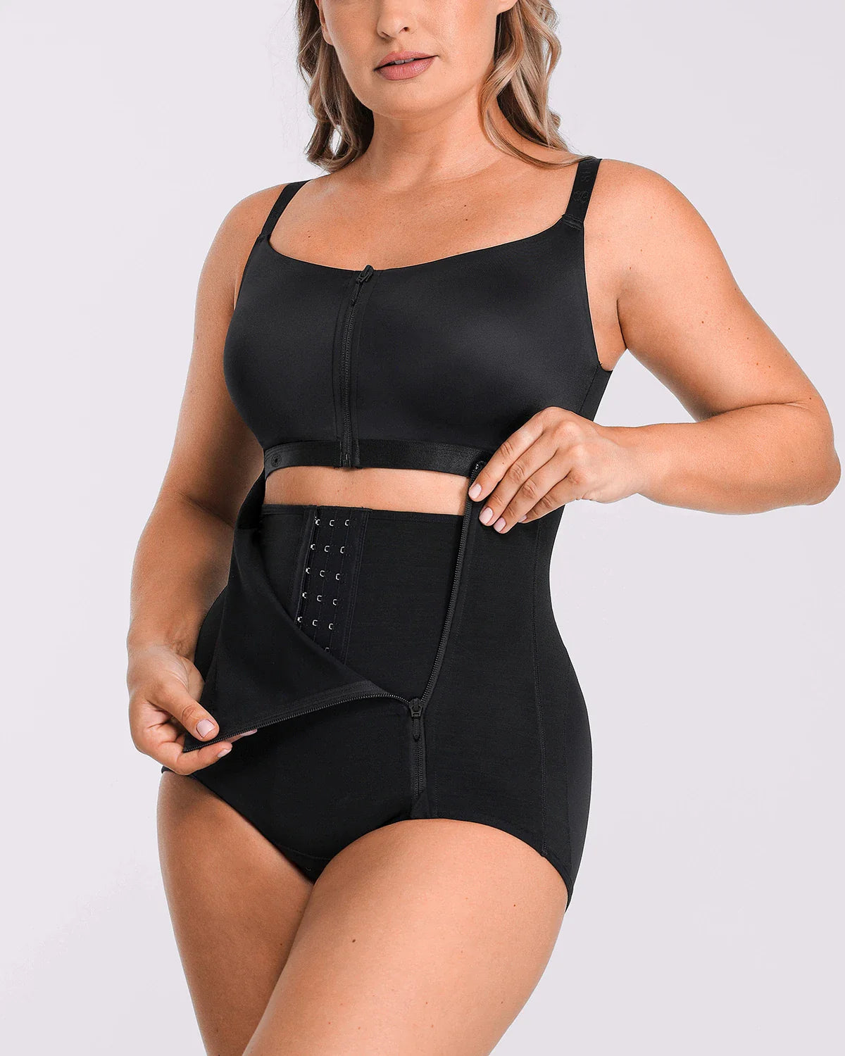 Built-in Tummy Control Cincher Brief Bodysuit