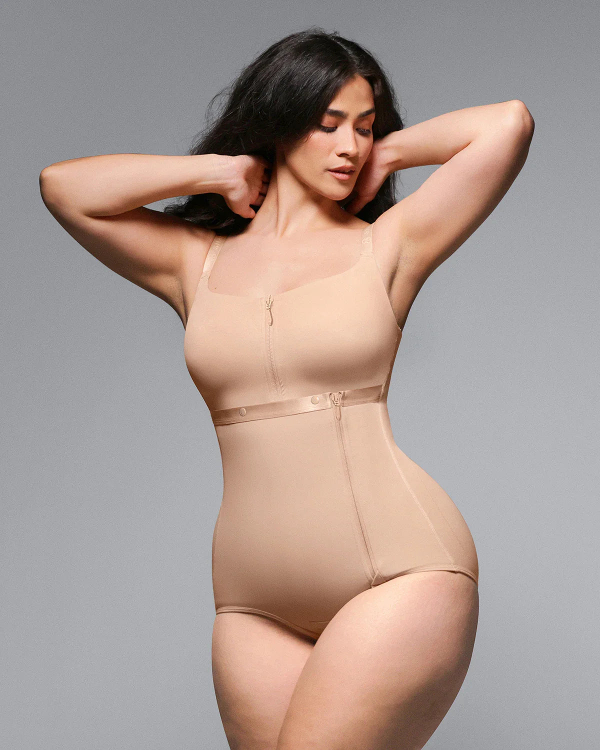 Built-in Tummy Control Cincher Brief Bodysuit