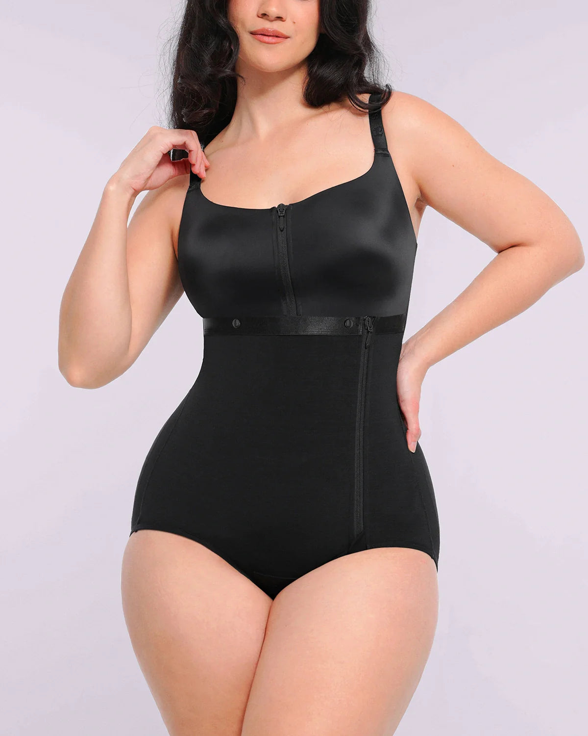 Built-in Tummy Control Cincher Brief Bodysuit