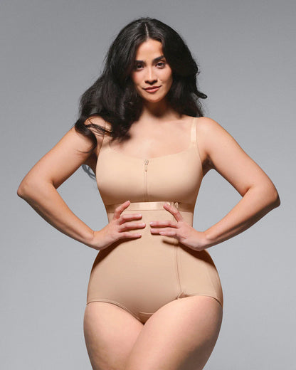Built-in Tummy Control Cincher Brief Bodysuit