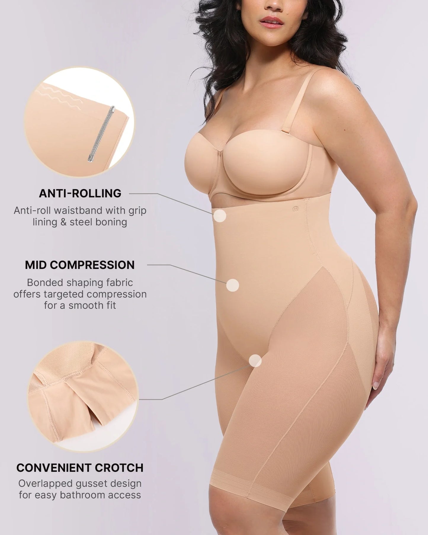 MeshSmooth™ Butt-Lifting Above-Knee Short