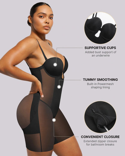 MeshSmooth™ Deep Plunge Bodysuit