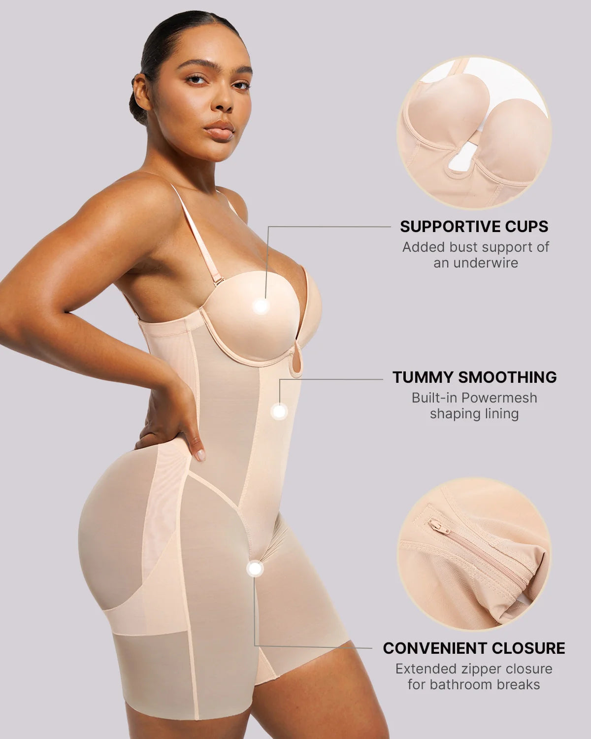 MeshSmooth™ Deep Plunge Bodysuit