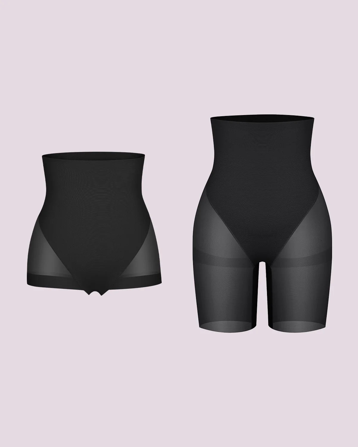 High-Waisted  Brief + Mid Thigh Short