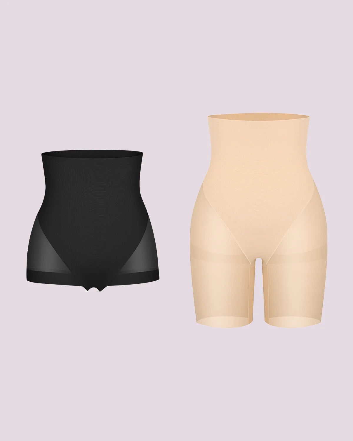 High-Waisted  Brief + Mid Thigh Short