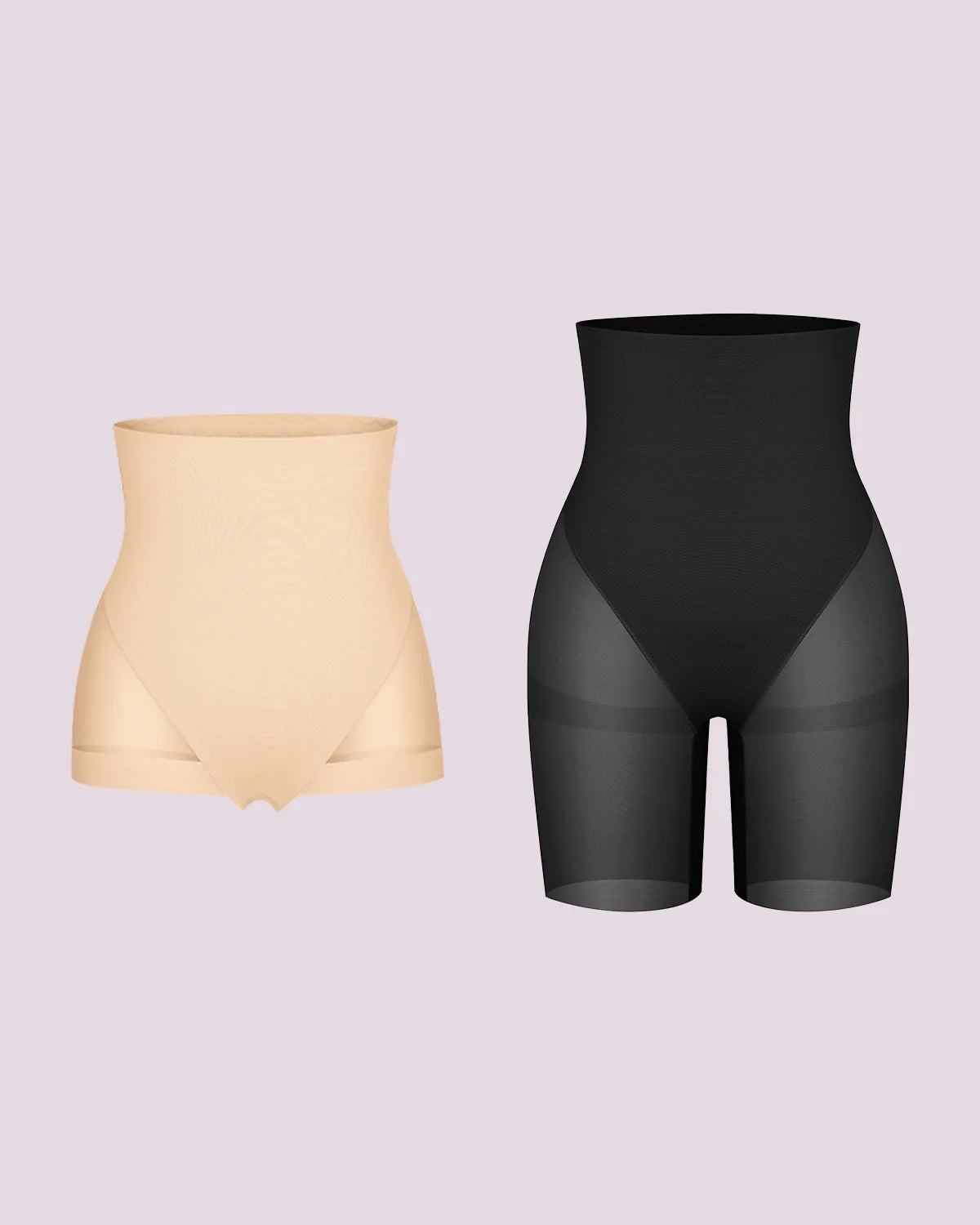 High-Waisted  Brief + Mid Thigh Short