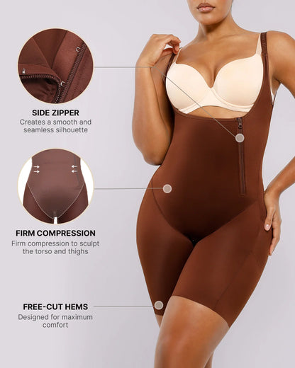 SilkSculpt Open Bust Full Bodysuit