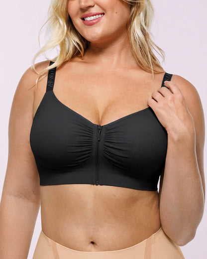 Skin Flow Front-Zipper Wireless Bra