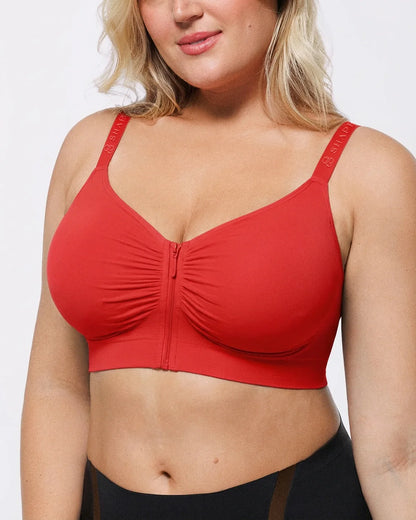 Skin Flow Front-Zipper Wireless Bra