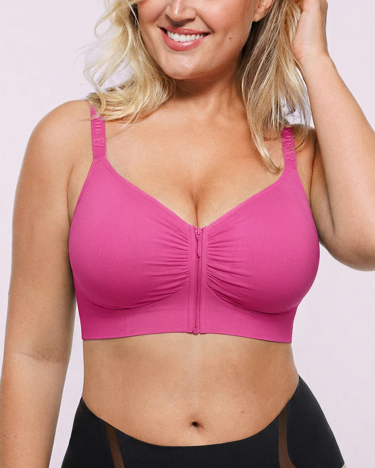 Skin Flow Front-Zipper Wireless Bra