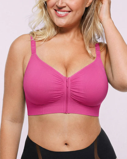 Skin Flow Front-Zipper Wireless Bra