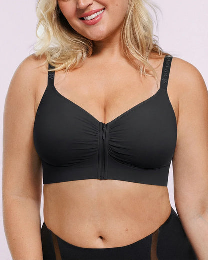Skin Flow Front-Zipper Wireless Bra