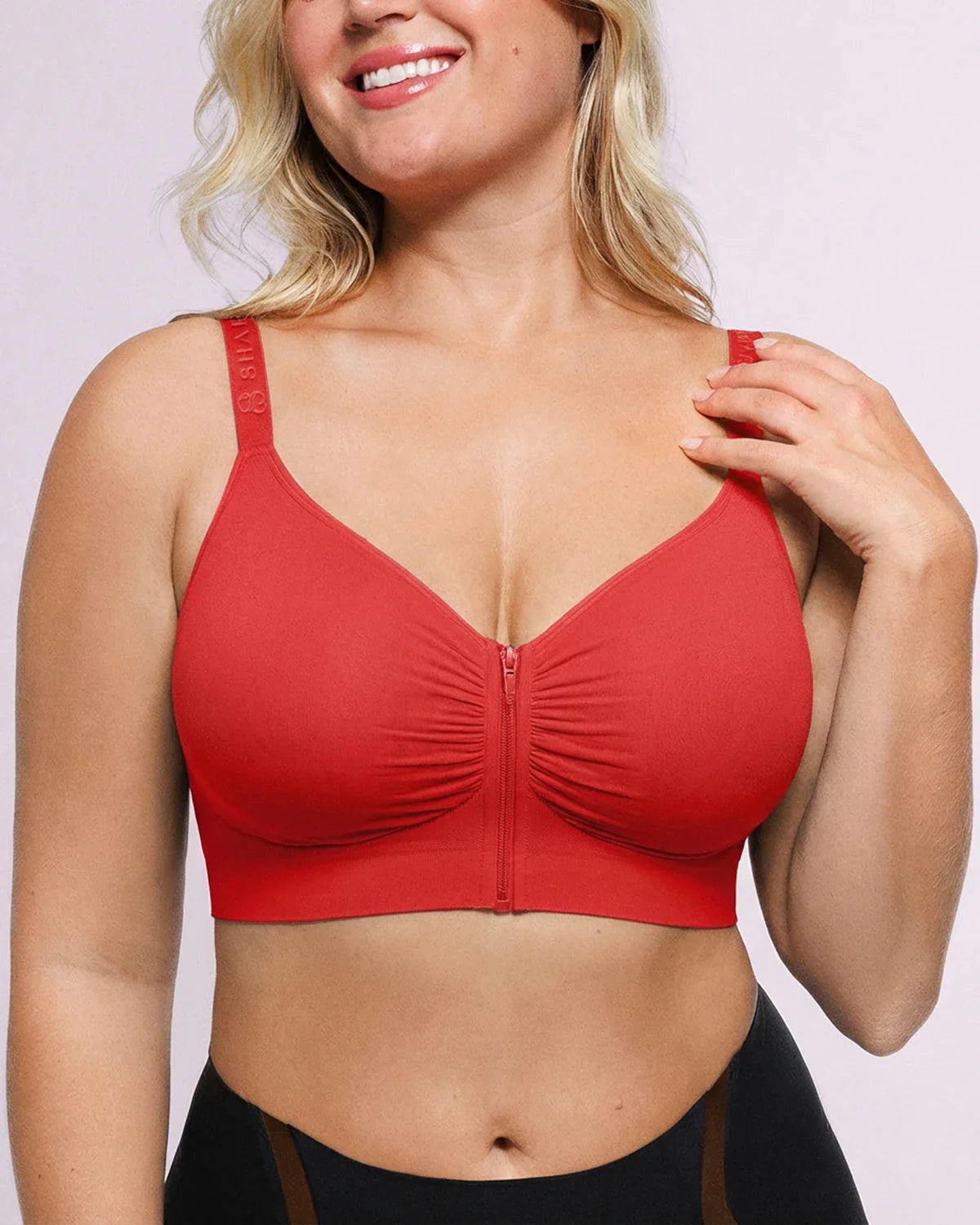 Skin Flow Front-Zipper Wireless Bra
