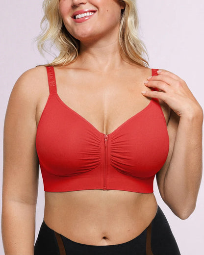 Skin Flow Front-Zipper Wireless Bra