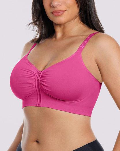 Skin Flow Front-Zipper Wireless Bra