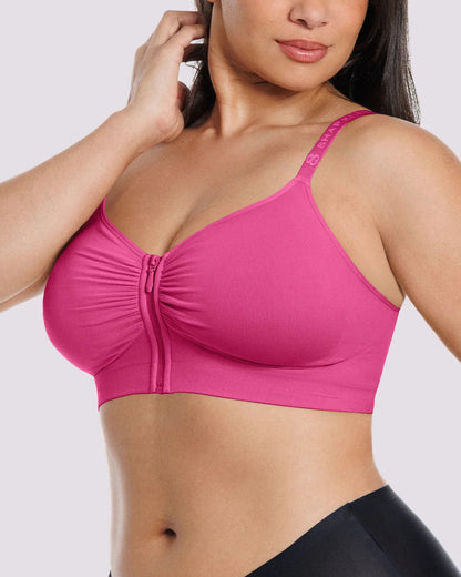 Skin Flow Front-Zipper Wireless Bra