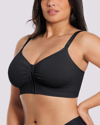 Skin Flow Front-Zipper Wireless Bra