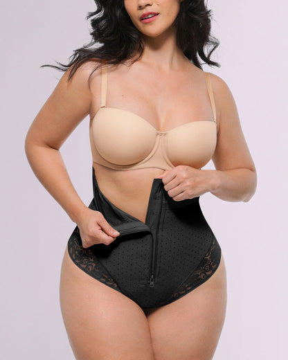 High-Waisted Polka Dot Shaping Thong