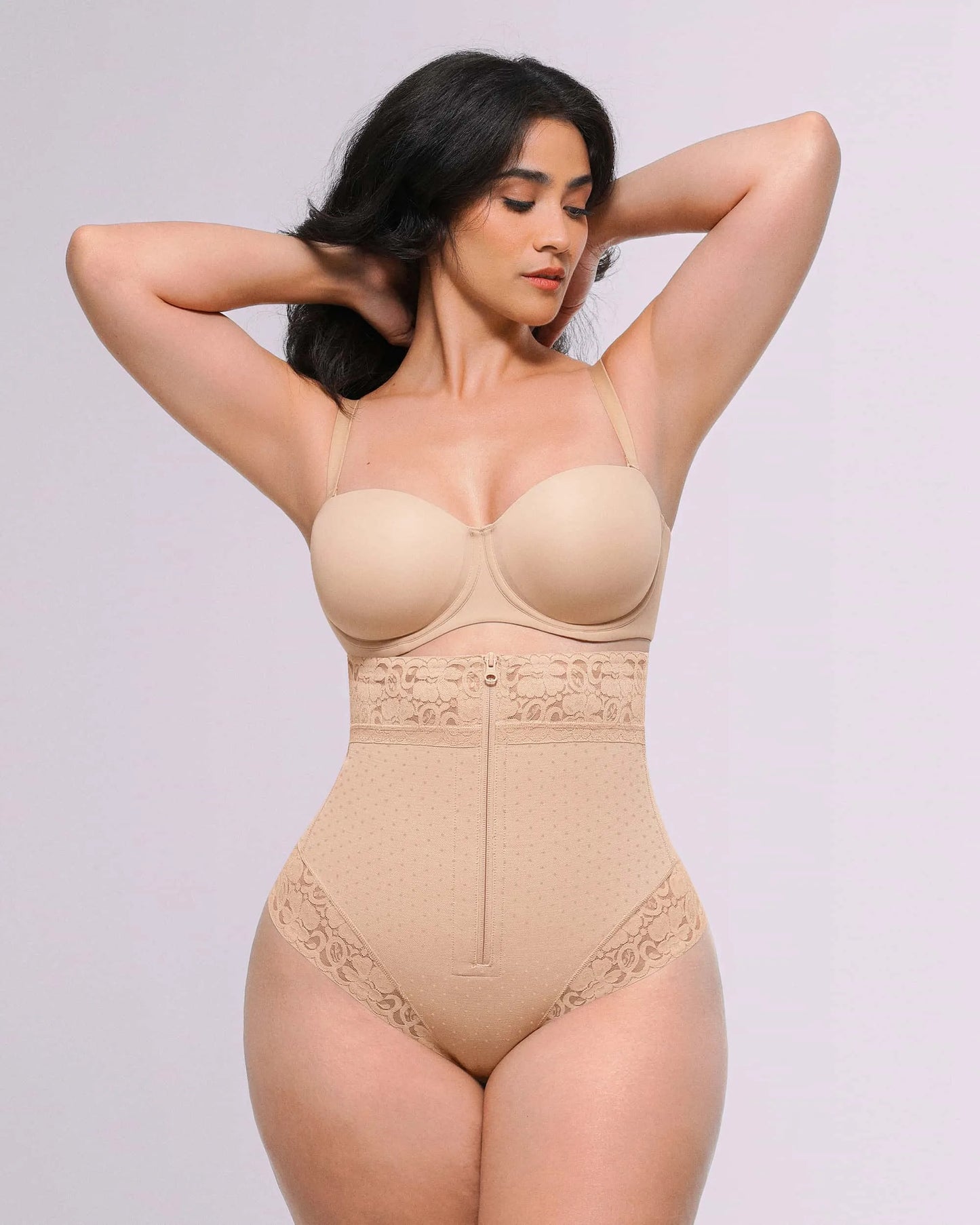 High-Waisted Polka Dot Shaping Thong