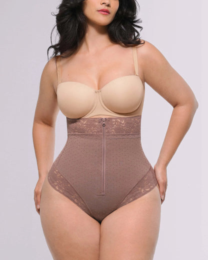 High-Waisted Polka Dot Shaping Thong