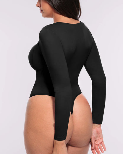Long Sleeve Thong Bodysuit