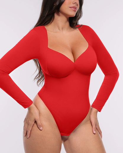 Long Sleeve Thong Bodysuit