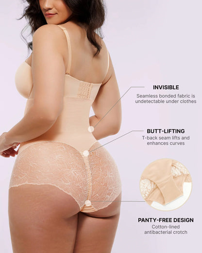 MeshSmooth™ High-Waisted  Sheer Lace Brief