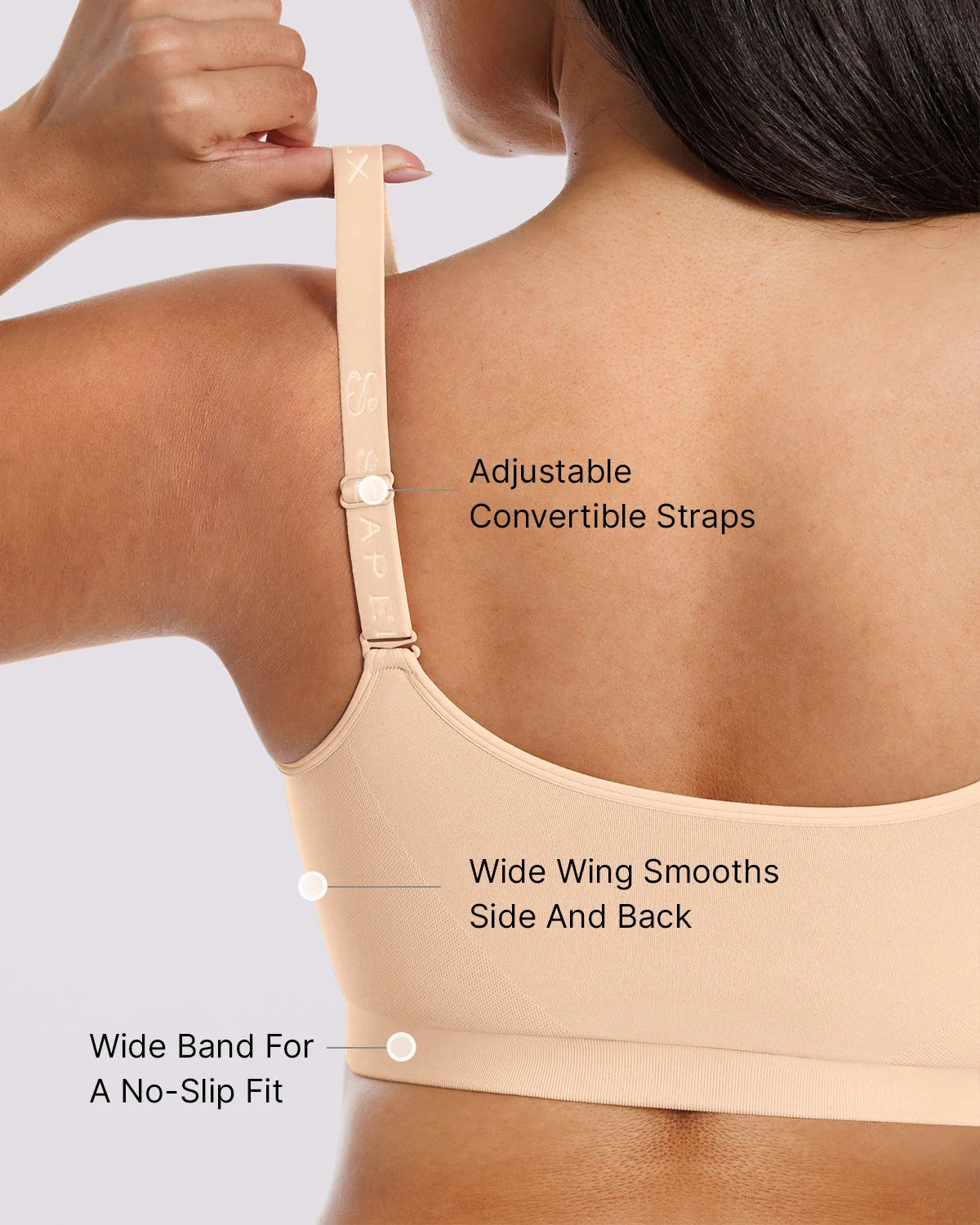 Skin Flow Front-Zipper Wireless Bra
