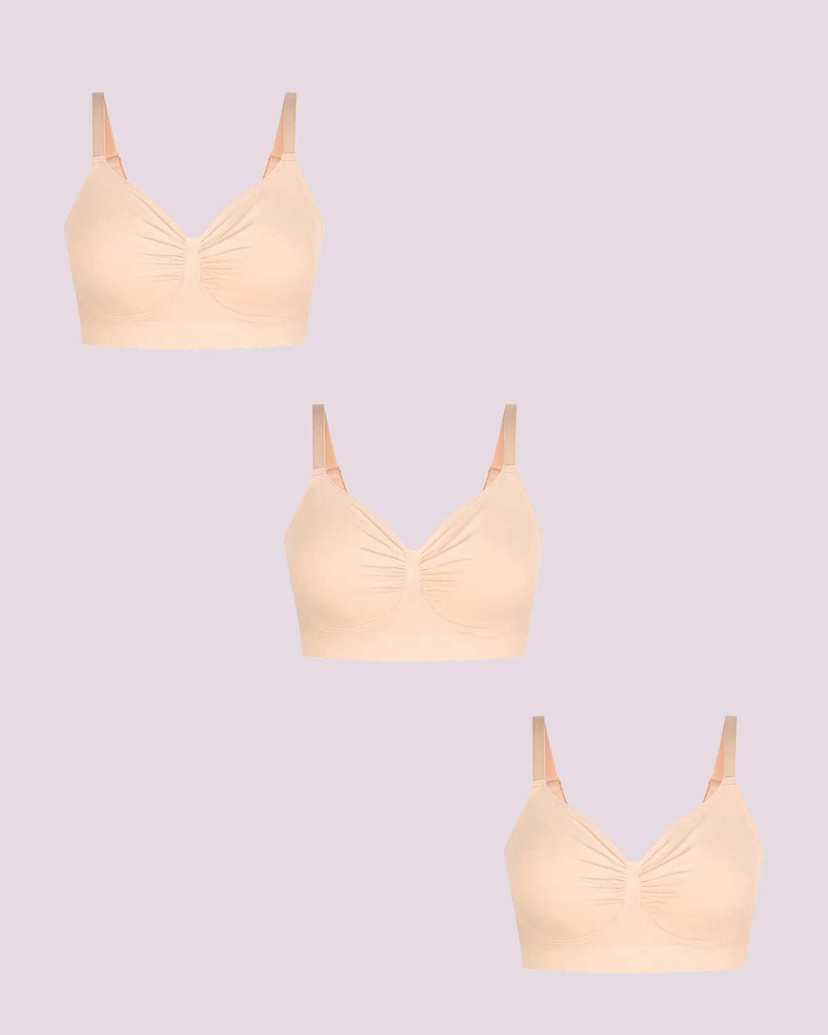 Skin Flow Smooth Unlined Wireless Bra Triple Bundle
