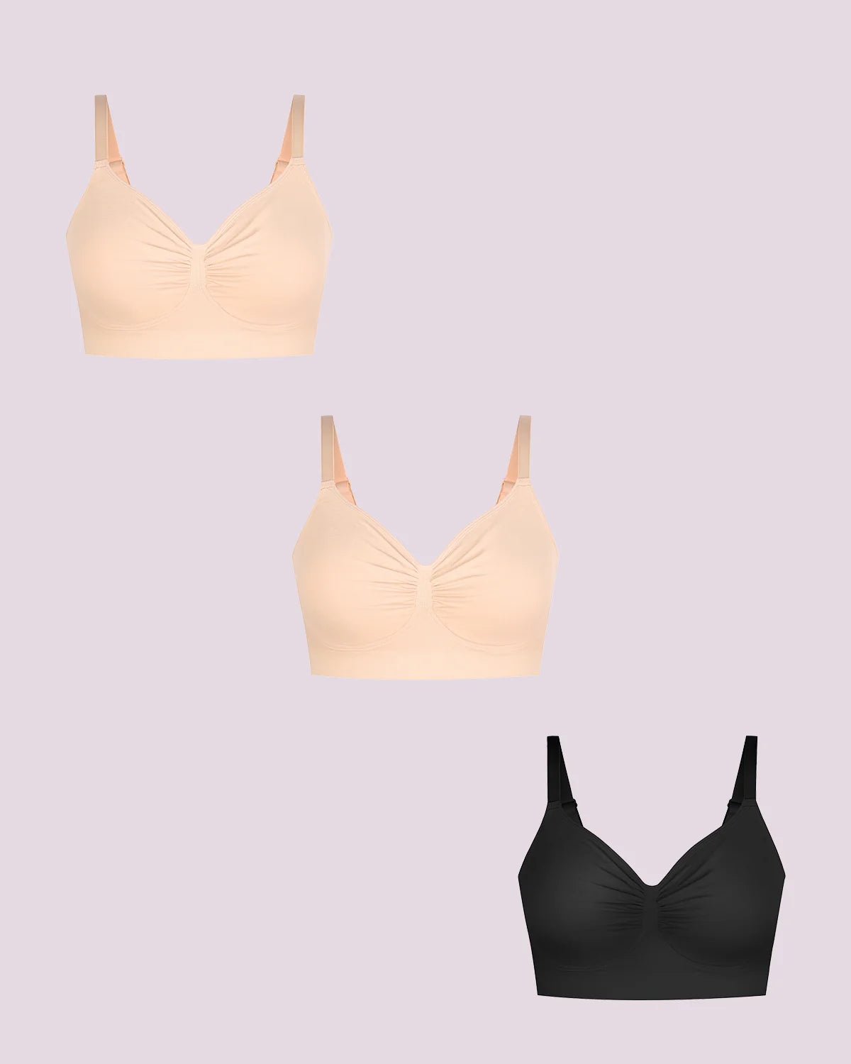 Skin Flow Smooth Unlined Wireless Bra Triple Bundle
