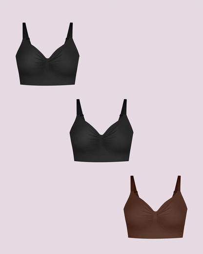 Skin Flow Smooth Unlined Wireless Bra Triple Bundle