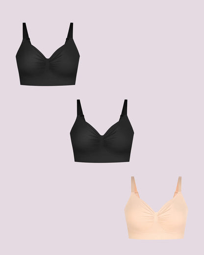 Skin Flow Smooth Unlined Wireless Bra Triple Bundle