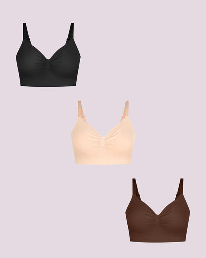 Skin Flow Smooth Unlined Wireless Bra Triple Bundle