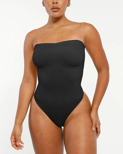Skin Flow Strapless Sculpt Thong Bodysuit