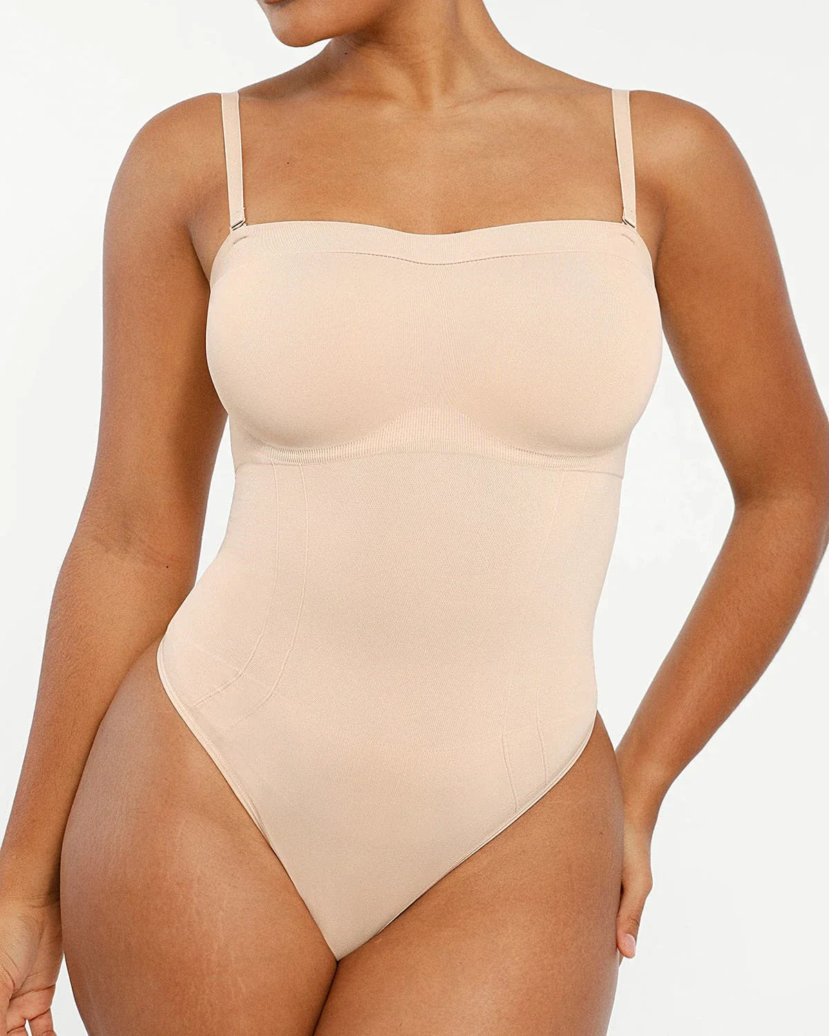 Skin Flow Strapless Sculpt Thong Bodysuit