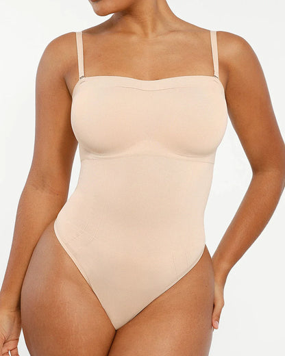 Skin Flow Strapless Sculpt Thong Bodysuit