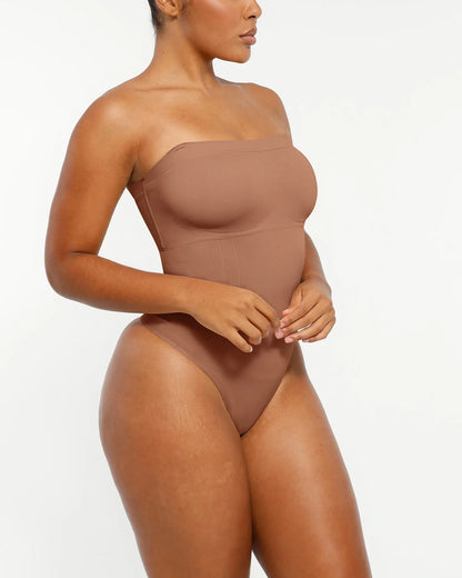 Skin Flow Strapless Sculpt Thong Bodysuit