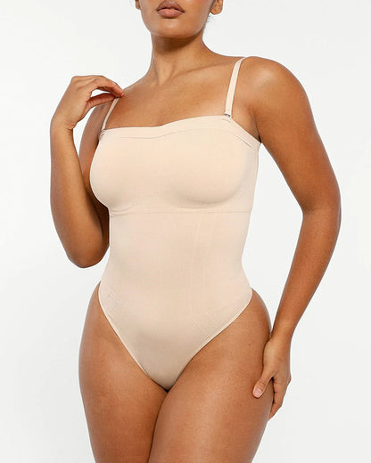 Skin Flow Strapless Sculpt Thong Bodysuit