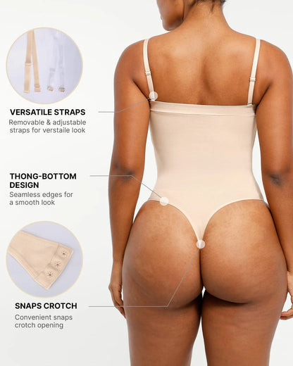 Skin Flow Strapless Sculpt Thong Bodysuit
