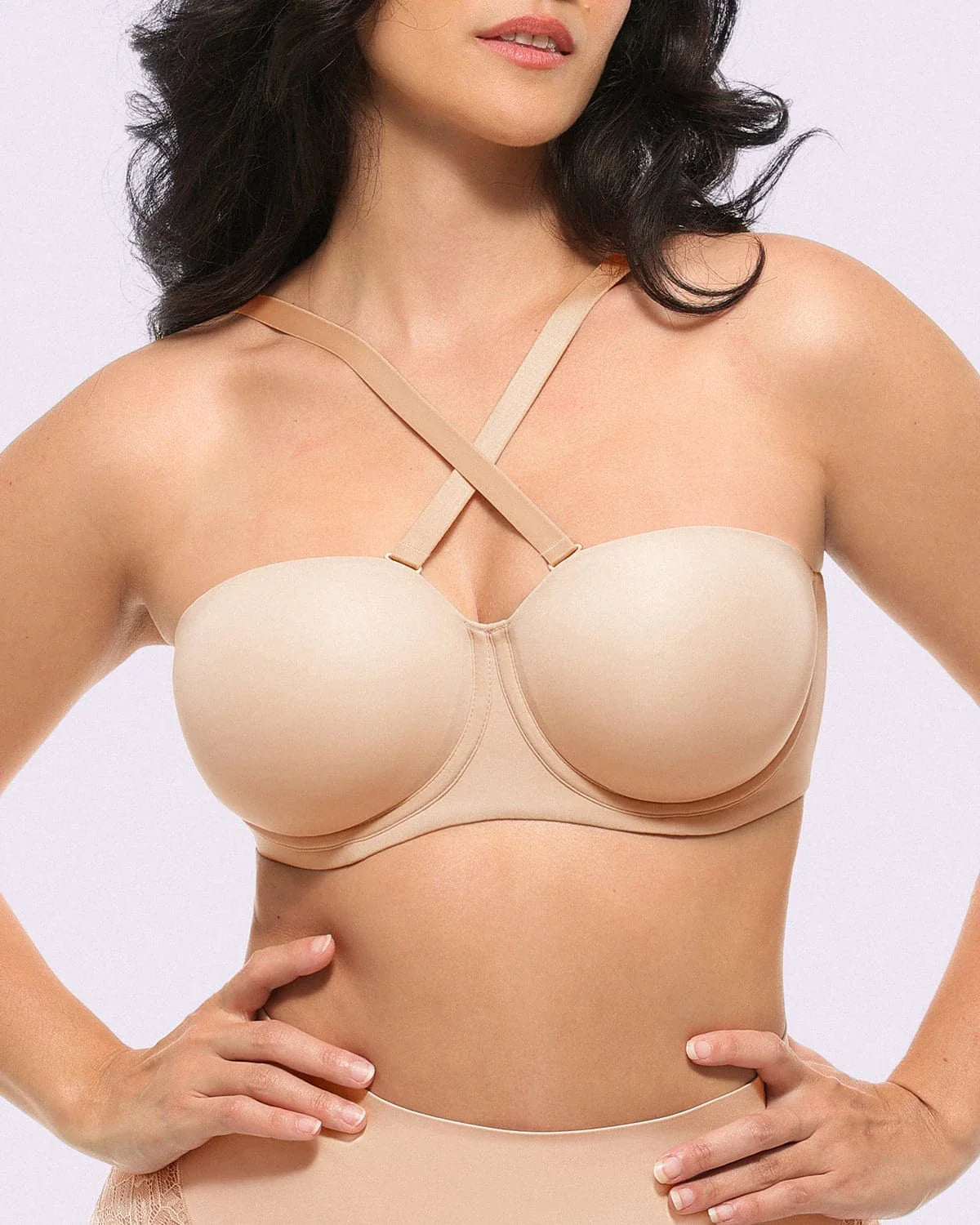 Soutien-gorge push-up sans bretelles convertible
