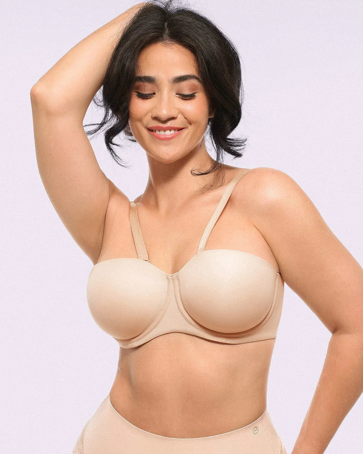 Soutien-gorge push-up sans bretelles convertible