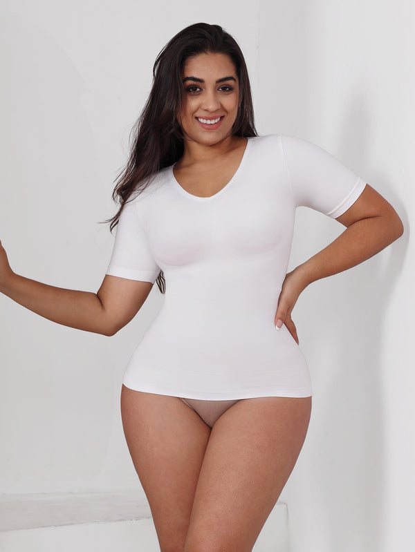 Body Curvy™ Seamless V-Neck Shaping T-Shirt