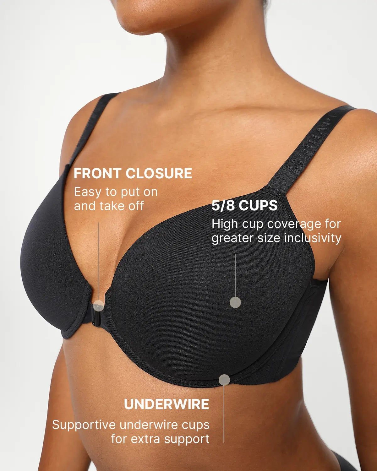 Skin Flow Front Close Underwired T-Shirt Bra