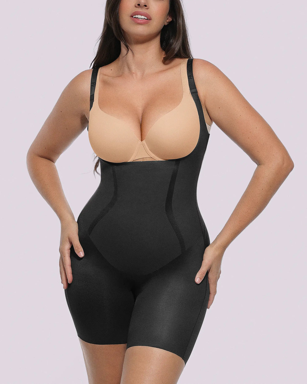 Curve Code™ LYCRA® FitSense™ Full-Bodysuit mit offenem Brustbereich