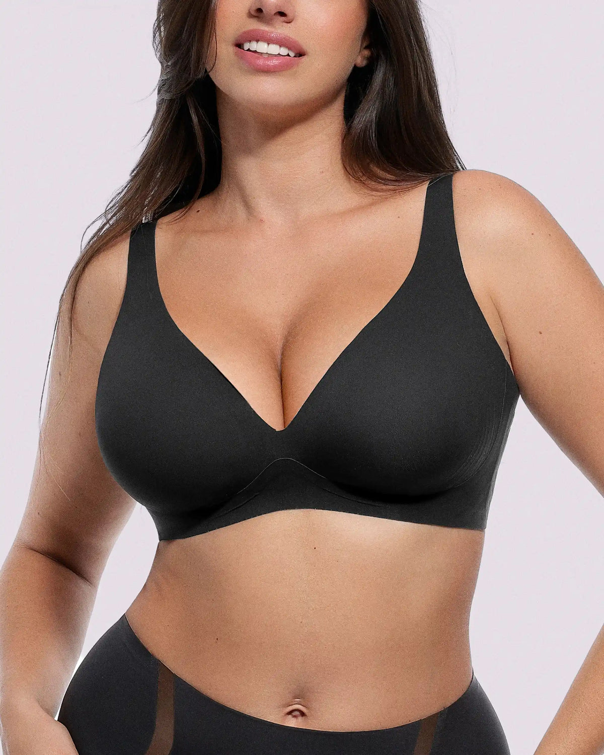 Sutien cu decolteu în V, fără cusături, Curve Code™ LYCRA®FitSense™