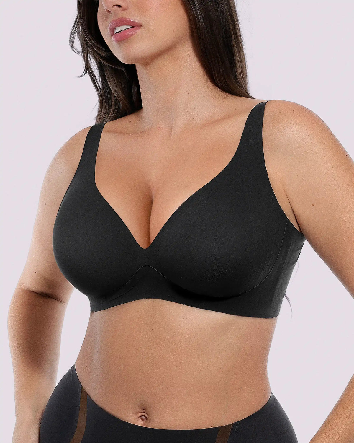 Sutien cu decolteu în V, fără cusături, Curve Code™ LYCRA®FitSense™